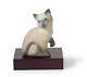 Nouveau Lladro Lucky Cat Figurine #8102 Marque Nib Kitten Mignon Avec Base Économisez$$ F/sh