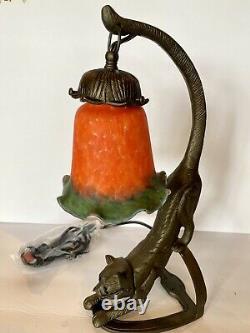 Nouvelle Lampe De Finition Antique Arquée De Chat Accroupie. Nouveau Dans La Boîte