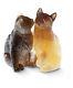 Nouvelle Figurine De Chatons En Cristal Daum Amber #05026 Marque Nib Adorable Économisez$$ F/sh