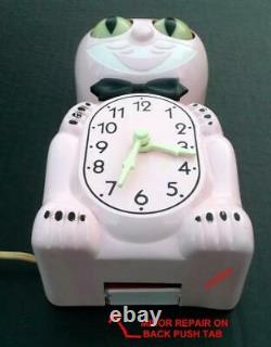 Original Anticique 1950s Pink Vintage Electric Allied Kit Cat Klock-kat Clock-d3