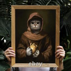 Personalized Old Painting Regal Pet Portrait Portrait Numérique Art Funny Dog Cat