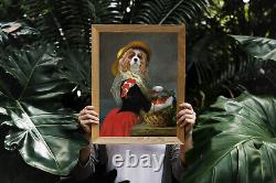 Personalized Old Painting Regal Pet Portrait Portrait Numérique Art Funny Rabbit