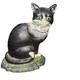 Porte-objet En Fonte En Forme De Chat Noir Peint à La Main Vintage, Article Rare