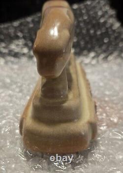 Poterie Frankoma Stalking Cat Panther Leopard Crème Marron Figurine FFCA 1999