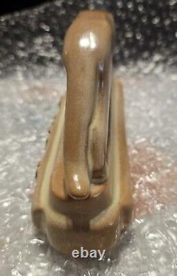 Poterie Frankoma Stalking Cat Panther Leopard Crème Marron Figurine FFCA 1999