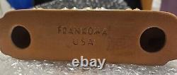 Poterie Frankoma Stalking Cat Panther Leopard Crème Marron Figurine FFCA 1999