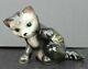 Poterie Vtg Mcm California Ca De Brad Keller Figurine D'animal Chat / Chaton Noir