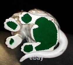 Poupée en porcelaine géante de chaton antique allemand de Dresde
