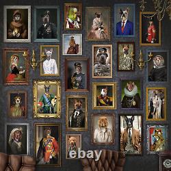 Pup In Suit Custom Drôle Portrait De Chien Animal D'art Amusant Chat Animal Souvenir Photo