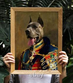 Pup In Suit Custom Drôle Portrait De Chien Animal D'art Amusant Chat Animal Souvenir Photo