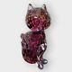 Rubelli V. A Murano Figurine Chat Intérieur Verre Italie Vintage