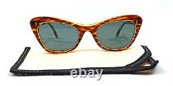 Rare Hollywood Sanglasses Vintage Cat Eye 1950s Made In Paris Thick Acetate