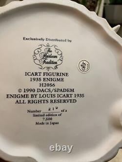 Rare Louis Icart Figurine 1935 Enigme Edition Limitée Art Déco Fine Porcelaine