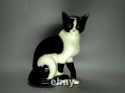 Rare Vintage Porcelaine Mignon Cat Figurine Goebel Allemagne 1955-75 Céramique Art Décor