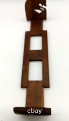 Rares serre-livres Art Déco panthère en bois sculpté antique avec proie