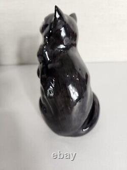 Royal Doulton Chat Persan Assis Noir et Blanc HN 999 Figurine en Porcelaine d'Angleterre