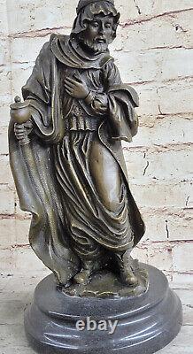 Sculpture 100% Véritable De Bronze De Guy Arabe Statue De L'homme Du Moyen-orient Figure