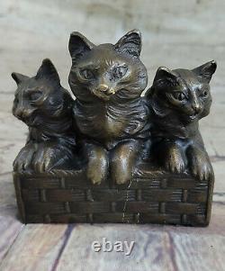 Sculpture De Bronze Cat Gato Chat Figurine En Bronze Art Déco Style Figurine