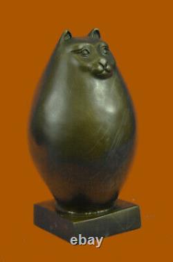 Sculpture En Bronze Botero Cat Gato Félin Pet Animal Art Déco Statue Figurine