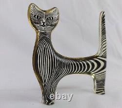 Sculpture d'art de chat debout en acrylique lucite vintage d'Abraham Palatnik, Brésil 3.5
