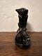 Sculpture De Chat Noir En Céramique Haeger Vintage 8