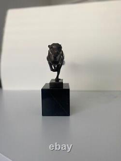 Sculpture en bronze Léopard Panthère Puma Lion Figure Art Déco à la cire perdue