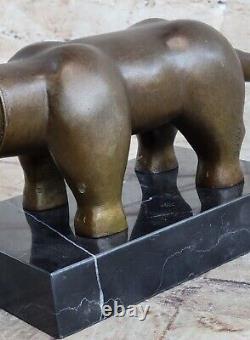 Sculpture en bronze de Botero Chat Gato Feline Animal de compagnie Art Déco Statue Figurine