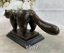 Sculpture en bronze de chat Botero, célèbre artiste, fait main, pour la décoration de la maison et du bureau