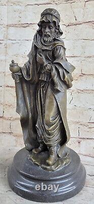 Sculpture en bronze véritable à 100% d'un homme arabe - Statue de l'homme du Moyen-Orient