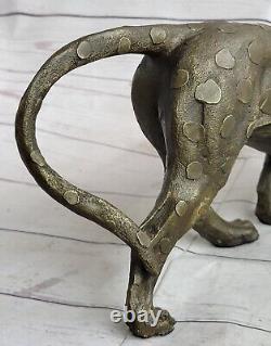 Sculptures de chat Art Déco en bronze vintage sur socle, d'après la figure de Rembrandt Bugatti