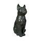Sculptures De Table De Chat Patinées Vintage Maitland Smith Hautes 9.5