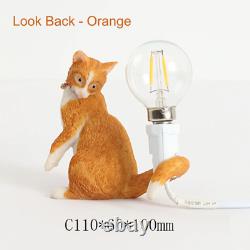 Seletti Moderne Résine Animal Cat Lampe De Table Petite Mini Led Bureau Lumière Chambre Pour Enfants