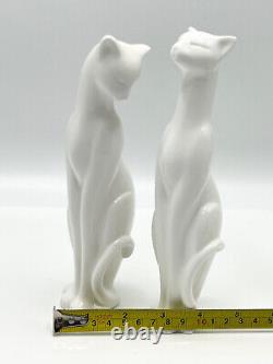 Set Vintage Bone China Porcelaine Art Déco Cat Figurine Veronese Licorne Studio