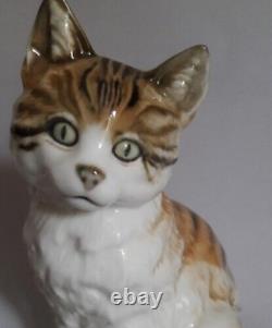 Si la traduction que je vous fournis est celle que vous recherchiez, le titre en français serait : 'Figurine de chat vintage Hutschenreuther Porcelain Statue Allemagne Art Rare Ancien 20e'