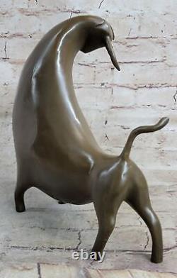 Signé Scellé Et Numéroté Abstrait Modern Bull Classic Artwork Figurine Deco
