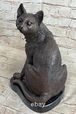 Statue De Bronze Cat Feline Kitten Sculpture Lover Collector Cadeau Art Déco Déco Déco 2