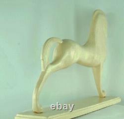Statue Horse Etruscan Wildlife Art Déco Style Art Nouveau Style Porcelain Crackl