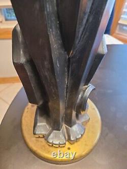 Statue d'Art Déco Siamois Cubiste Vintage des années 1960 de la société Universal Statuary Corp de Chicago
