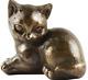 Statue De Chat En Bronze Chine Vintage 1999 Déco Maison Estampillée Belle œuvre D'art Rare 12 Cm