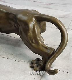 Statue en bronze d'Art Déco de collection de grands félins : Jaguar, Panthère, Léopard, Cougar