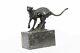 Superbe Art Déco 100% Grand Bronze Puma/leopard/ Jaguar/ Big Cat Sculpture Deal