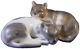 Superbe Figurine De Chat En Porcelaine De Dresde