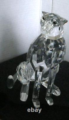 Swarovski Cristal Guépard Chat 1994 Thème Faune Africaine Avec Boîte