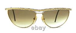 Tiffany Gold Metal Sanglasses 70s Art Vintage Deco Cat Eye Italie Original