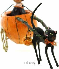 Transport Ride Sorcière Citrouille Chat Noir Halloween Figurine Décor Keepsake Gift Fun