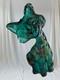 Vase En Verre De Carnaval Vert émeraude Fenton Alley Cat 10,5 Pouces - Collection Muséale