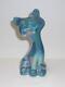 Verre Fenton Georgia Blue Carnival 6 Happy Cat Fagca Exclusive'23 Mosser Glass