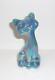 Verre De Fenton Georgia Blue Carnival 4 Happy Kitty Cat Fagca Excl 2023 Par Mosser