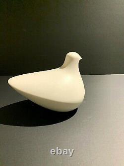 Vieux Guy Simoneau White Ceramic Dove Modernist Sculpture 6x7 Art Deco Bird