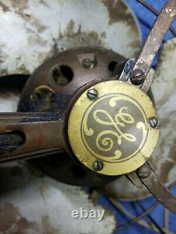 Vintage 1931 Ge General Electric Art Deco Bullet Nez Eventail Non Oscillant